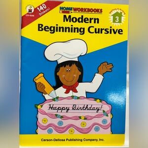 Carson Dellosa Modern Beginning Cursive Workbook (2002)